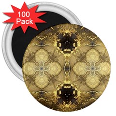 Black And Gold 3  Magnets (100 Pack) by Dazzleway