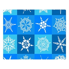 Snowflakes Double Sided Flano Blanket (large)  by Sobalvarro