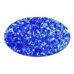 Blue Sequin Dreams Oval Magnet by essentialimage