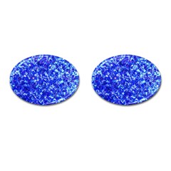 Blue Sequin Dreams Cufflinks (oval) by essentialimage