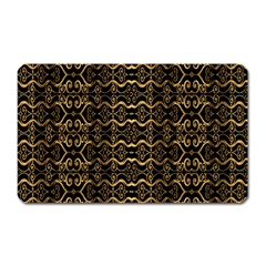 Luxury Golden Oriental Ornate Pattern Magnet (rectangular) by dflcprintsclothing