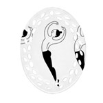 Classical Ballet Dancers Oval Filigree Ornament (Two Sides) Back