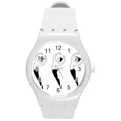 Classical Ballet Dancers Round Plastic Sport Watch (m) by Mariart