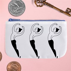 Classical Ballet Dancers Large Coin Purse by Mariart