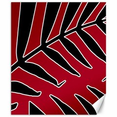 Leaves Silhouette Tropical Style Print Canvas 8  X 10  by dflcprintsclothing