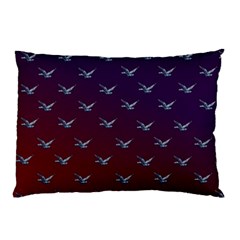 Blue Bird Of Happiness - Dark - By Larenard Pillow Case (two Sides) by LaRenard