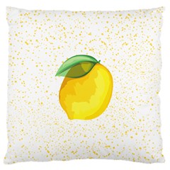 Illustration Sgraphic Lime Orange Large Flano Cushion Case (one Side) by HermanTelo