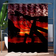 Mountain Bike Parked At Waterfront Park003 Shower Curtain 60  X 72  (medium)  by dflcprintsclothing