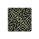 Dark Interlace Motif Mosaic Pattern Square Magnet Front