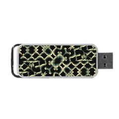 Dark Interlace Motif Mosaic Pattern Portable Usb Flash (two Sides) by dflcprintsclothing