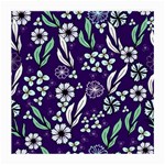 Floral blue pattern Medium Glasses Cloth Front