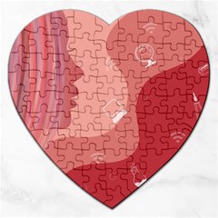 Online Woman Beauty Pink Jigsaw Puzzle (heart) by Mariart