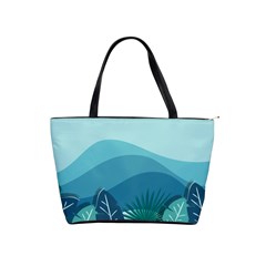 Illustration Of Palm Leaves Waves Mountain Hills Classic Shoulder Handbag by HermanTelo