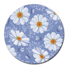 Chamomile Flower Round Mousepads by goljakoff