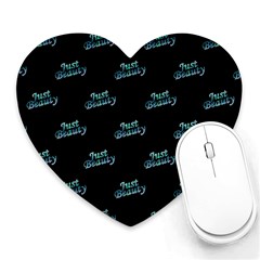 Just Beauty Words Motif Print Pattern Heart Mousepads by dflcprintsclothing