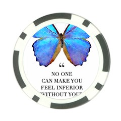 Inferior Quote Butterfly Poker Chip Card Guard by SheGetsCreative