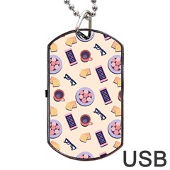 Breakfast Love Breakfast Love Dog Tag Usb Flash (one Side) by designsbymallika