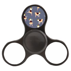 Cute  Pattern With  Dancing Ballerinas On The Blue Background Finger Spinner by EvgeniiaBychkova