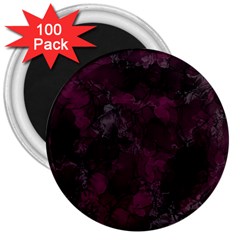 Purple Alcohol Ink 3  Magnets (100 Pack) by Dazzleway