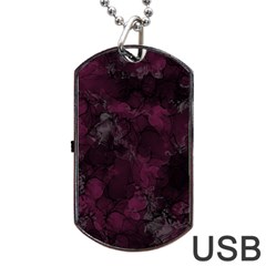 Purple Alcohol Ink Dog Tag Usb Flash (one Side) by Dazzleway