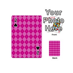 Pink Diamond Pattern Playing Cards 54 Designs (mini) by ArtsyWishy