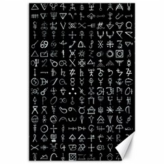 Alchemical Symbols - Collected Inverted Canvas 24  X 36  by WetdryvacsLair