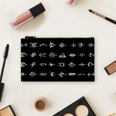 Electrical Symbols Callgraphy Short Run Inverted Cosmetic Bag (small) by WetdryvacsLair