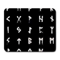 Elder Futhark Rune Set Collected Inverted Large Mousepads by WetdryvacsLair