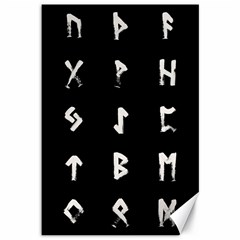 Elder Futhark Rune Set Collected Inverted Canvas 12  X 18  by WetdryvacsLair