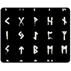 Elder Futhark Rune Set Collected Inverted Fleece Blanket (medium)  by WetdryvacsLair