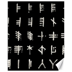 Ogham Rune Set Complete Inverted Canvas 11  X 14  by WetdryvacsLair