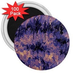 Purple And Yellow Abstract 3  Magnet (100 Pack) by Dazzleway