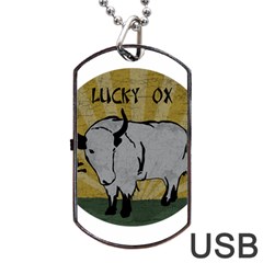 Chinese New Year ¨c Year Of The Ox Dog Tag Usb Flash (one Side) by Valentinaart