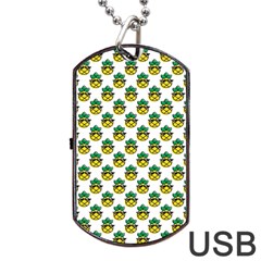 Holiday Pineapple Dog Tag Usb Flash (one Side) by Sparkle