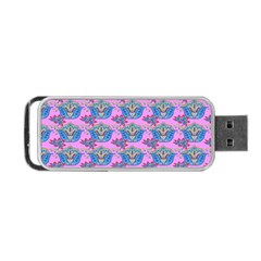 Floral Pattern Portable Usb Flash (one Side) by Sparkle