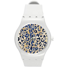 Leopard Skin  Round Plastic Sport Watch (m) by Sobalvarro