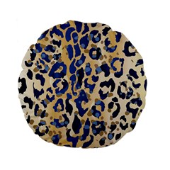 Leopard Skin  Standard 15  Premium Flano Round Cushions by Sobalvarro