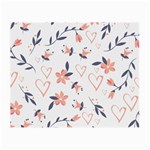 Flowers and Hearts Small Glasses Cloth (2 Sides) Front