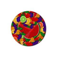 Fruit Life 2  Rubber Round Coaster (4 Pack)  by Valentinaart