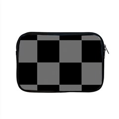 Black Gingham Check Pattern Apple Macbook Pro 15  Zipper Case by yoursparklingshop