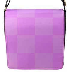 Pink Gingham Check Squares Flap Closure Messenger Bag (s) by yoursparklingshop