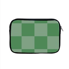 Green Gingham Check Squares Pattern Apple Macbook Pro 15  Zipper Case by yoursparklingshop