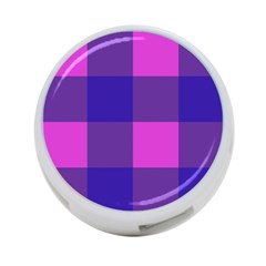 Blue And Pink Buffalo Plaid Check Squares Pattern 4-port Usb Hub (two Sides) by yoursparklingshop