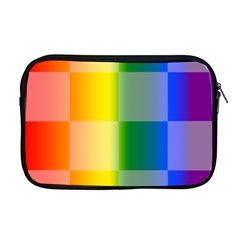 Lgbt Rainbow Buffalo Check Lgbtq Pride Squares Pattern Apple Macbook Pro 17  Zipper Case by yoursparklingshop