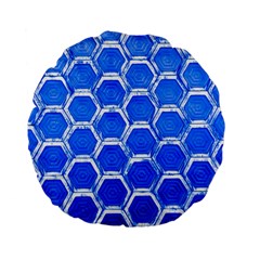 Hexagon Windows Standard 15  Premium Flano Round Cushions by essentialimage