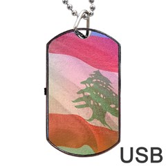 Lebanon Dog Tag Usb Flash (one Side) by AwesomeFlags