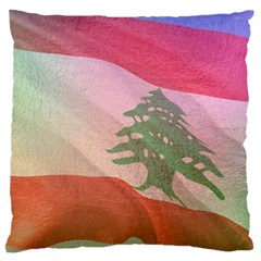 Lebanon Large Flano Cushion Case (one Side) by AwesomeFlags