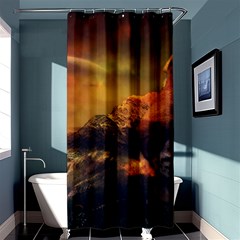 Tiger King In A Fantastic Landscape From Fonebook Shower Curtain 36  X 72  (stall)  by 2853937