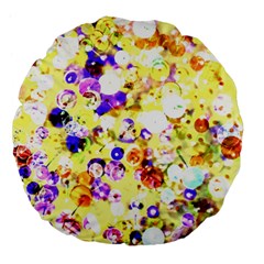 Sequins And Pins Large 18  Premium Flano Round Cushions by essentialimage