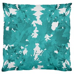 Blue Autumn Maple Leaves Collage, Graphic Design Standard Flano Cushion Case (one Side) by picsaspassion